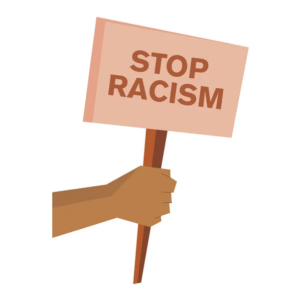 Stop racism banner vector design — Stock Vector