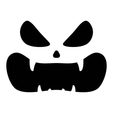 Cadılar bayramı kabak surat çizgisi simgesi