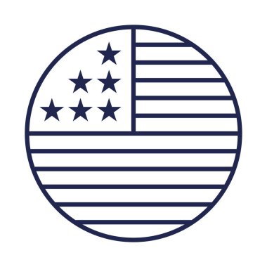 ABD bayrak çember çizgisi biçim vektör tasarımı