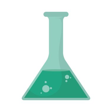 Tıbbi tüp test tüpü laboratuvar düz simgesi