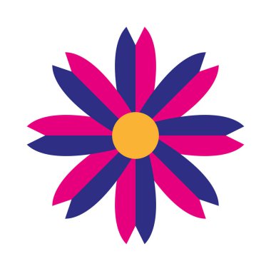 İzole çiçek ikonu vektör tasarımı