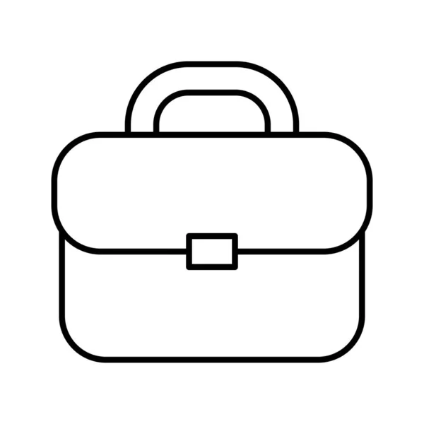 Portfolio briefcase line style icon — Stock Vector