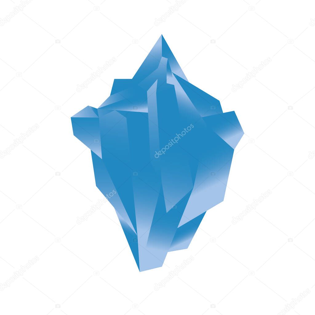 Isolated iceberg blue vector design