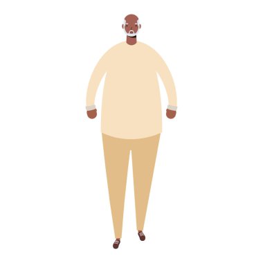 Eski Afro etnik erkek karakter simgesi