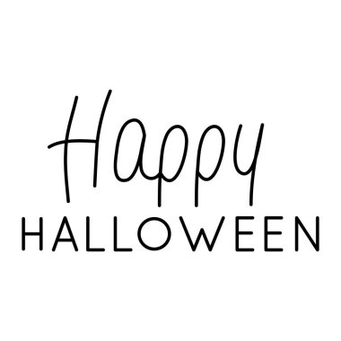 Mutlu cadılar bayramı harfleri izole edilmiş simge