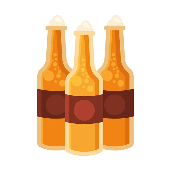 Beer bottles icon vector design — Stock Vector