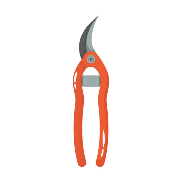 Scissors gardening tool flat style icon — Stock Vector