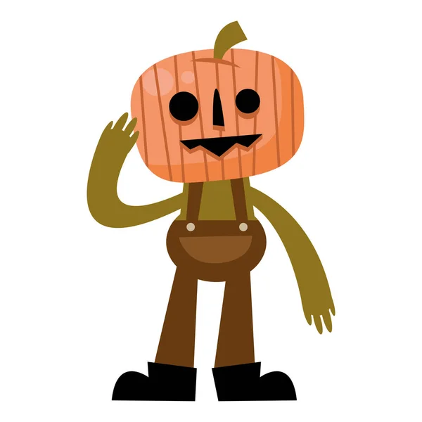 Halloween abóbora desenho animado vetor design — Vetor de Stock