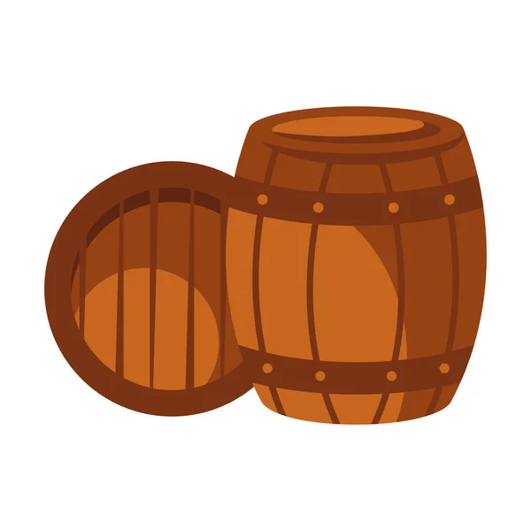 Design de vetor barris de madeira de cerveja — Vetor de Stock