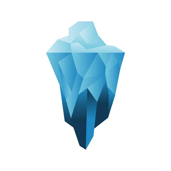 Design de vetor isolado de iceberg branco e azul — Vetor de Stock