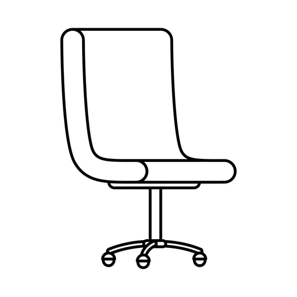 Silla de oficina línea de muebles icono de estilo — Vector de stock