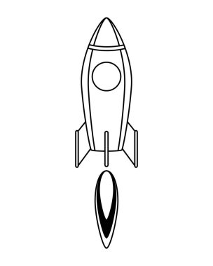 roket başlatma başlatıcı satır simgesi