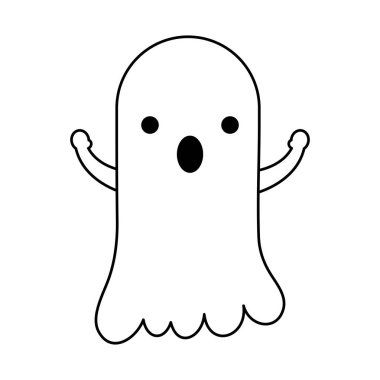 Mutlu cadılar bayramı tatlı hayalet karakteri