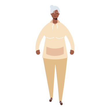 Eski Afro etnik kadın karakter simgesi