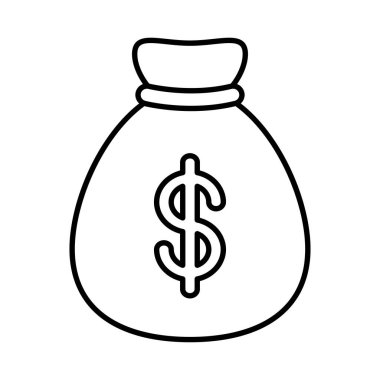 para çantası çizgisi biçimi simgesi