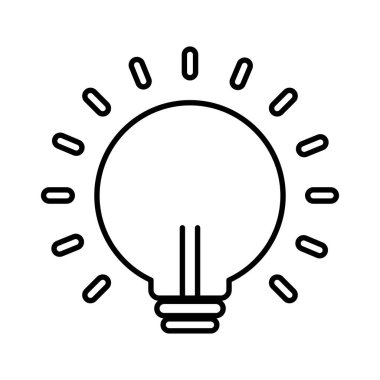 ampul ışık çizgisi biçimi simgesi