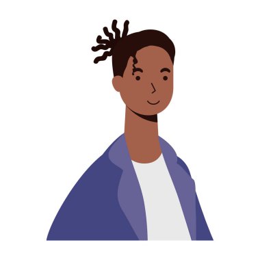 afro etnik erkek karakter simgesi