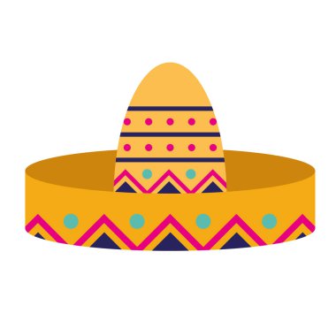 Meksika şapka simgesi vektör tasarımı