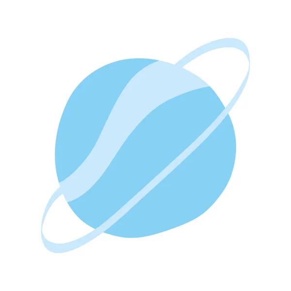 Saturierter Planet Space Line Stilikone — Stockvektor