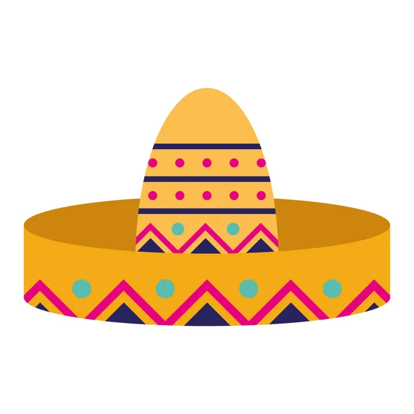 Diseño de vectores de icono de sombrero mexicano — Vector de stock