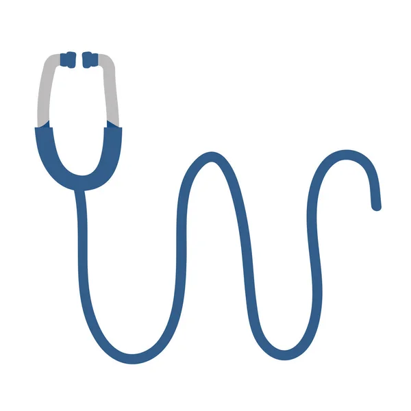 Stethoscope cardiology tool isolated icon — Stock Vector