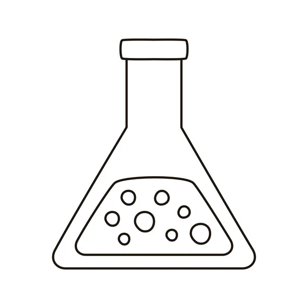 Laboratorio di prova tubo icona in stile piatto — Vettoriale Stock