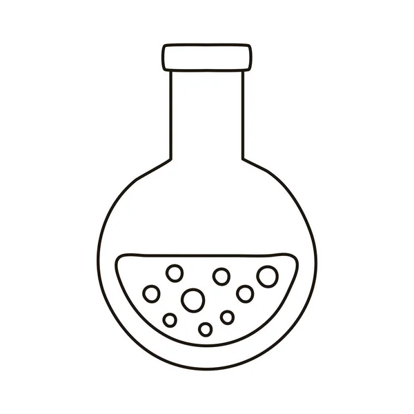 Trubice zkušební laboratoř plochý styl ikona — Stockový vektor