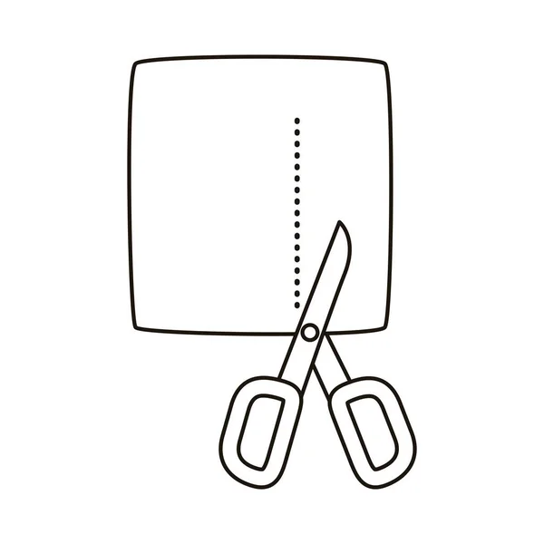 Makas kesme kağıt düz biçim simgesi — Stok Vektör