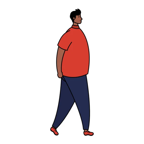 Afro mladý muž avatar charakter — Stockový vektor