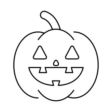 Cadılar Bayramı kabağı ve yüz çizgisi simgesi