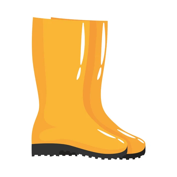 Gardening boots tool flat style icon — Stock Vector