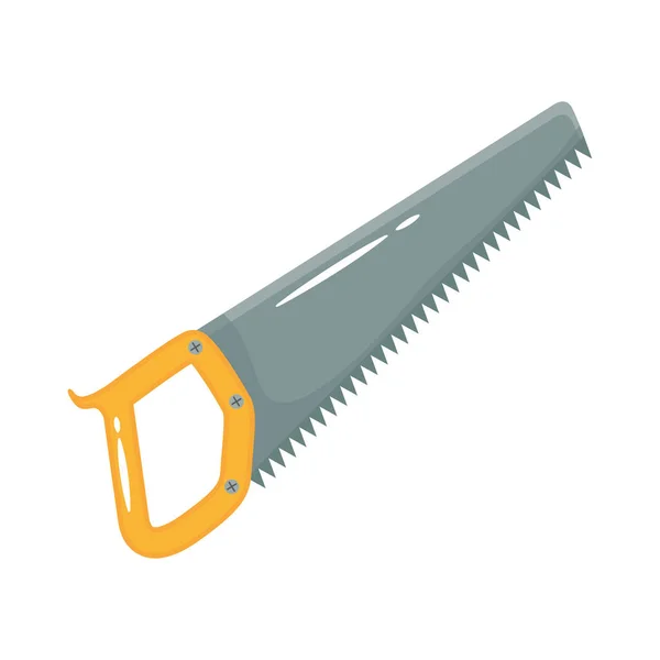 Handsaw tool flat style icon — Stock Vector