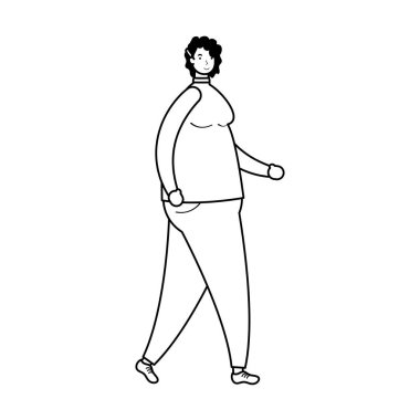 Genç kadın karakter çizgisi tarzı