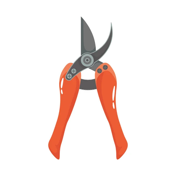 Scissors gardening tool flat style icon — Stock Vector