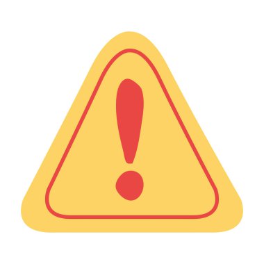 Uyarı üçgeni izole edilmiş simge