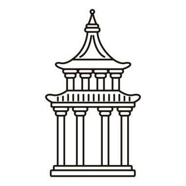 Çince kule sütunları yapı çizgisi simgesi
