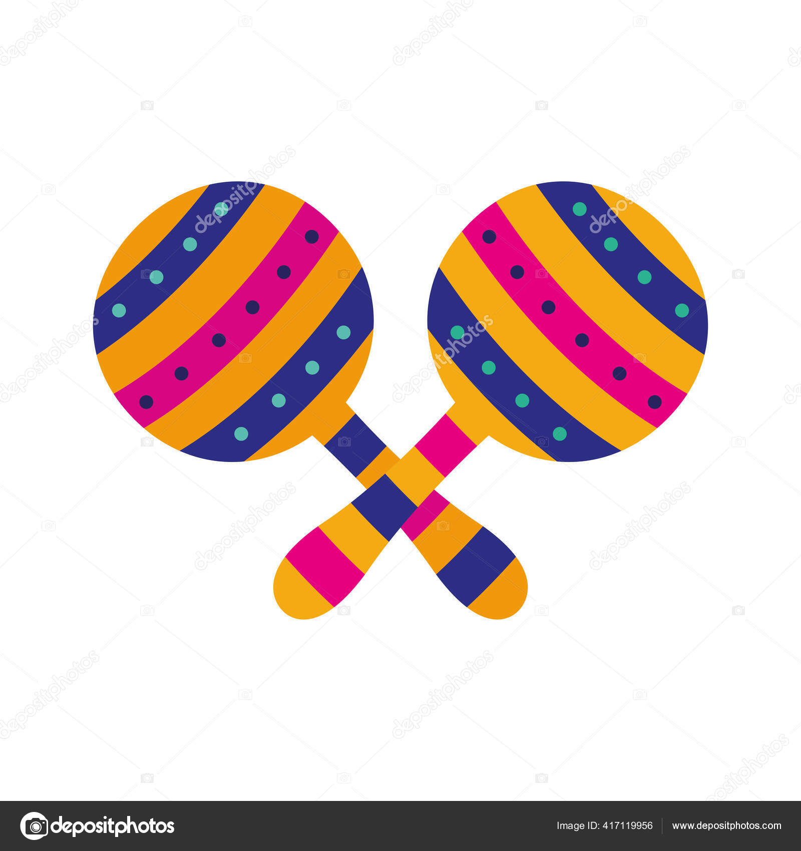 Mexican maracas instrument vector design Stock Vector Image by ©yupiramos 417119956