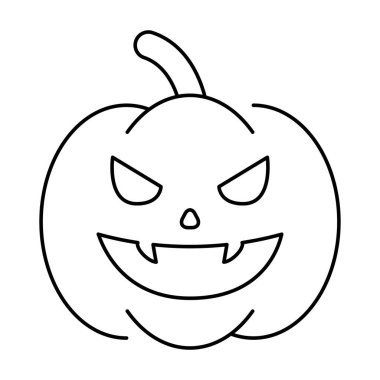 Cadılar Bayramı kabağı ve yüz çizgisi simgesi