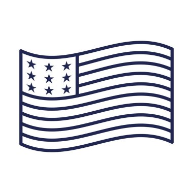 ABD bayrak hattı biçim vektör tasarımı