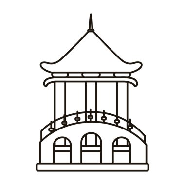 Çince kule sütunları yapı çizgisi simgesi