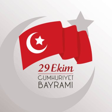 ekim bayrami kutlamaları gri arka planda hindi bayrağıyla