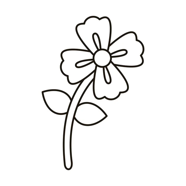 Schöne Blumen Garten Natur Linie Stil-Symbol — Stockvektor