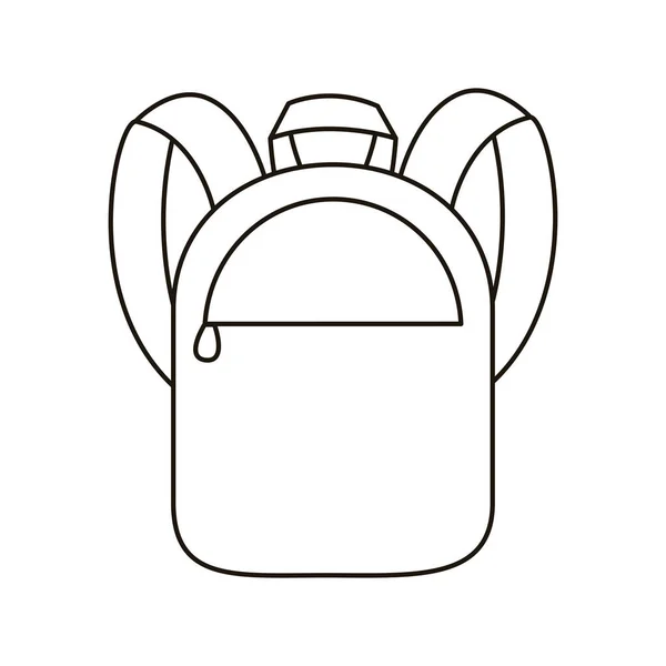 Sac scolaire équipement ligne style icône — Image vectorielle