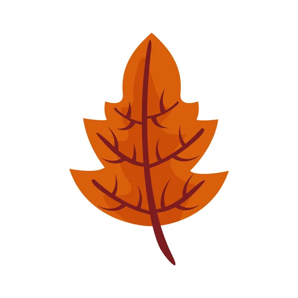 Autum feuille palmée icône de style plat — Image vectorielle