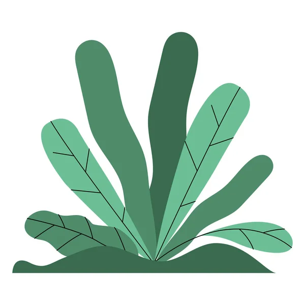 Isolés feuilles vertes icône vectoriel design — Image vectorielle