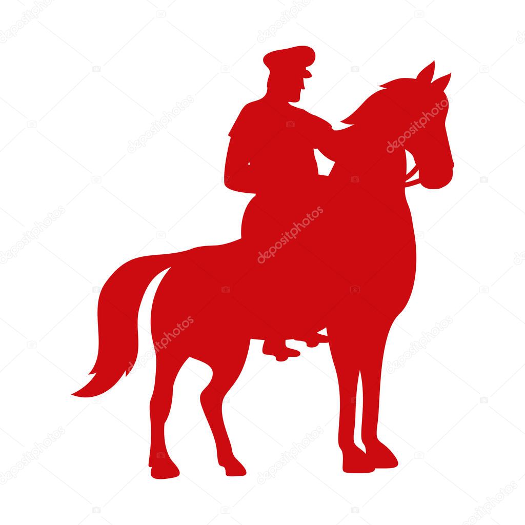 turkish military on horse silhouette