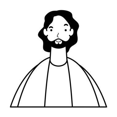 Sakallı, genç bir erkek.