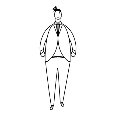 İş elbisesi tarzı karakter tarzı olan afro etnik adam.