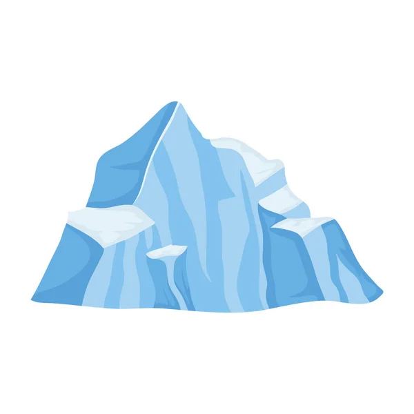 Buzdağı arktik blok izole simgesi — Stok Vektör