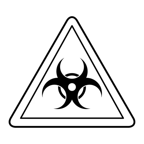 Biohazard triangle signal caution icon — Stock Vector